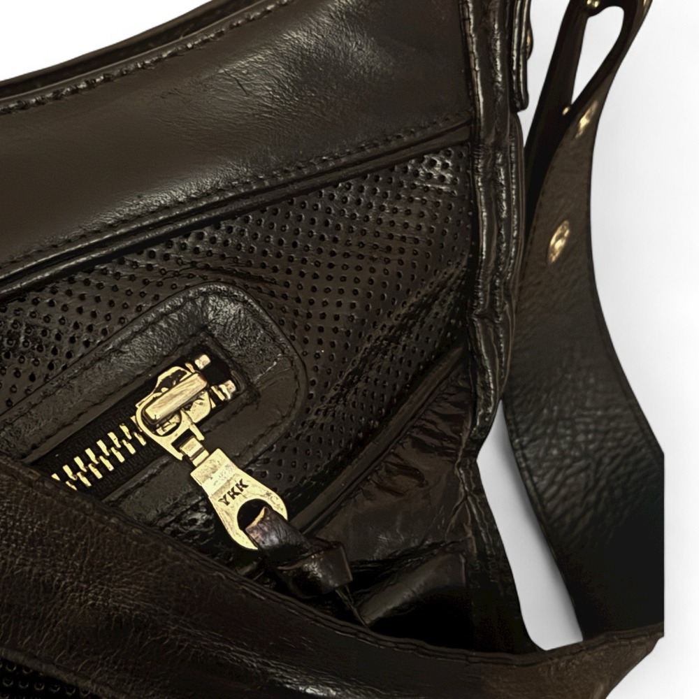 Black Leather Shoulder Bag - Picture 7 of 12